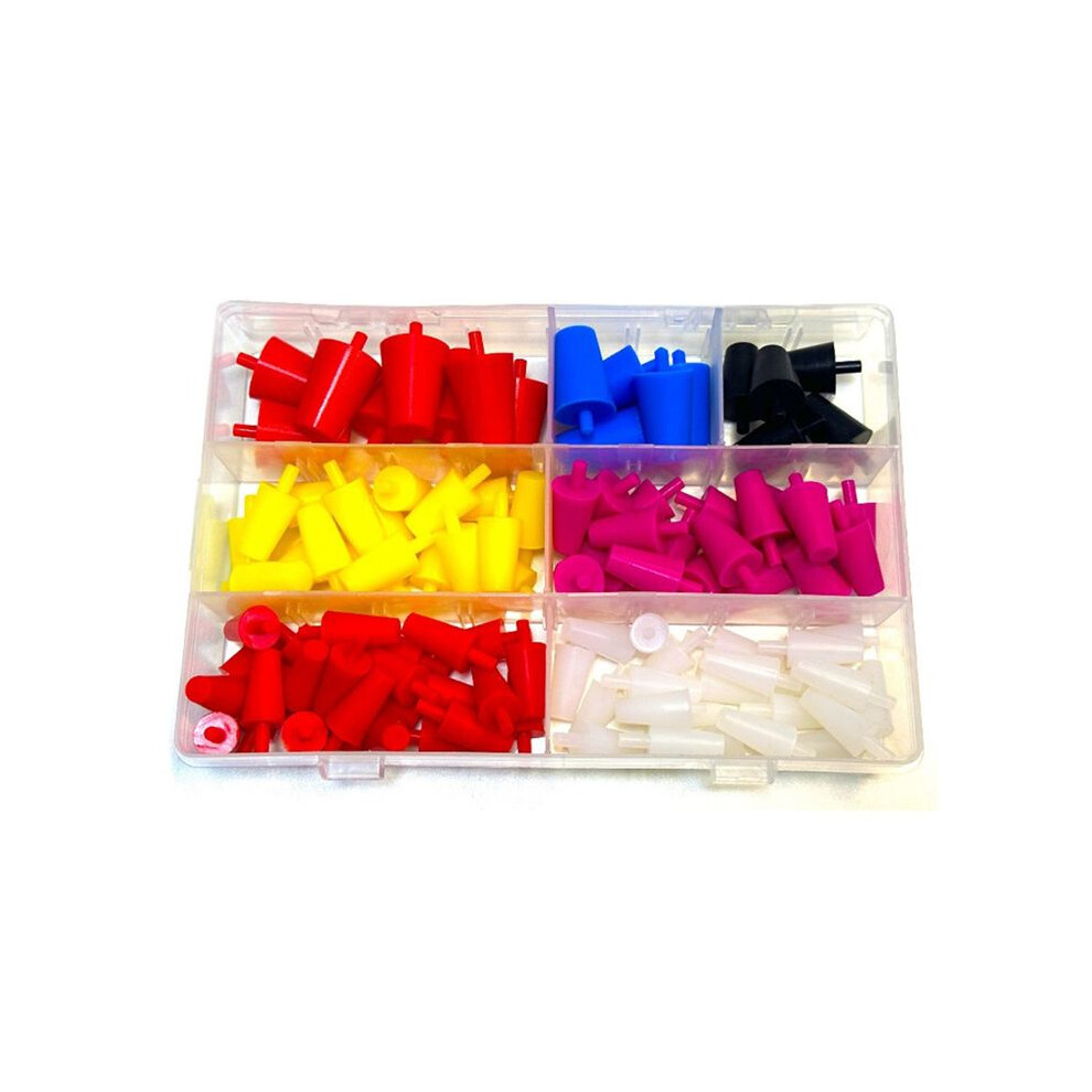 100Pcs Silicone Rubber Tapered Plug Assortment Kits For Masking Off Holes During Powder Coating, Painting, Dipping 4713906149839