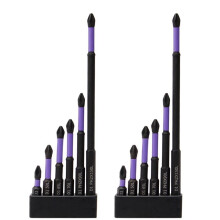 Magnetic Screwdriver Bit Set, 12Pcs Magnetic Bits Drill Bits, D1 Alloy Steel Impact Resistance and Non-Slip Toothed Bits