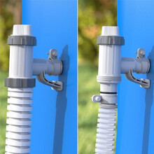 Pool Hose Adapter, Swimming Pool Replacement Parts Pool Hose Bracket and Plunger Valve for Above Ground Swimming Pool