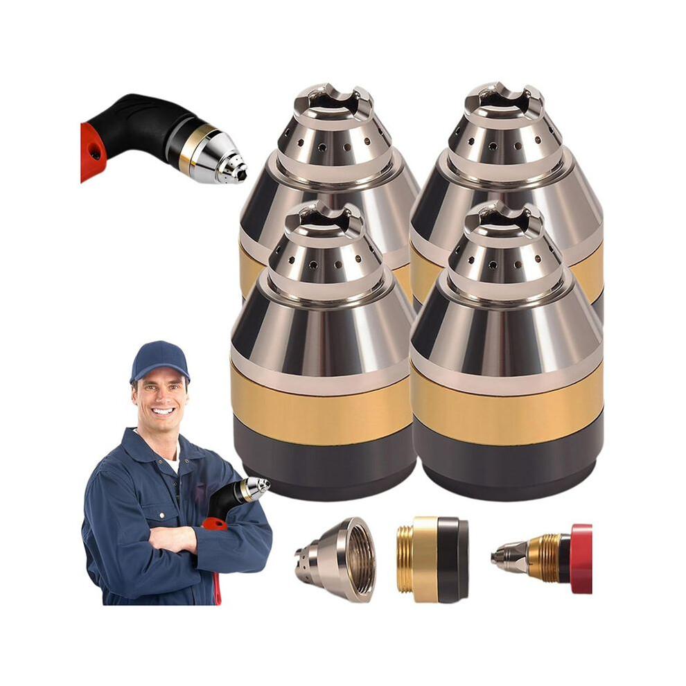 P80 Plasma Cutting Nozzle Protective Cover, Plasma Cutter Tips Electrodes Cover, Contactable Protective Cover (4Pcs) 6033797218215