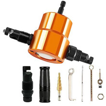 Cortador de Chapa de Metal de Duas CabeçAs, Cortador de Metal com AcessóRio de PerfuraçãO com PunçãO Extra para Corte Reto e Circular