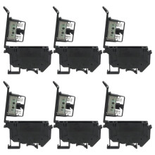 UK5-HESI UK5RD mit LED-DIN-Schienen-Sicherungsklemmensockel, Trennklemmenblock-Schraubklemme (Packung mit 6 StüCk, Schwarz)
