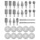 32Pcs Diamond Cutting Wheels and Grinding Bits Set 10Pcs Cutting Discs(22mm),3mm Mandrel,20Pcs Drill Bits 1