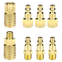 Air Hose Fittings 1/4-Inch NPT Quick Connect Air Compressor Fittings, Universal Air Coupler and Industrial Plug Kit