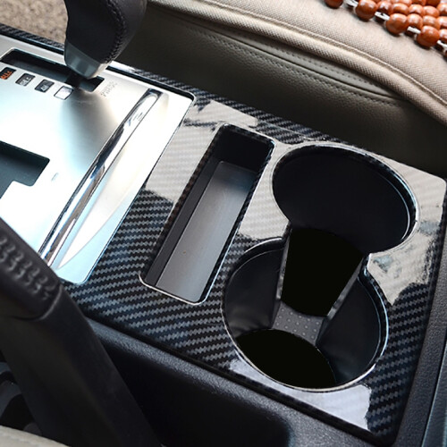 per  PAJERO 2007-2019 Car Central Control Gear Shift Panel Cover Water Cup Trim Frame Fit Accessori Interni 2