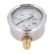 Manometro idraulico ad alta pressione 5000PSI 2,5 pollici in acciaio inossidabile NPT