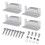 4 Set Solar Panel Mounting Bracket Kits PV Panel Roof Solar Panel Aluminum Mounting Z Type Bracket 1