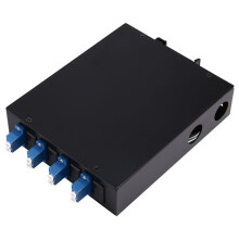 Caixa de Terminais de Fibra Óptica de 4 Portas FTTH LC 4 Núcleos Monomodo Flange Pigtail LSZH Tipo Trilho Caixa de Terminais de Fibra Óptica