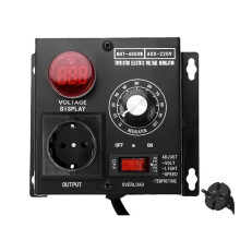 SCR-SpäNningsregulator, AC230V 4000W Elektrisk SpäNningsregulator, Effektregulator, Justerbar Motorvarvtalsregulator, EU-Kontakt