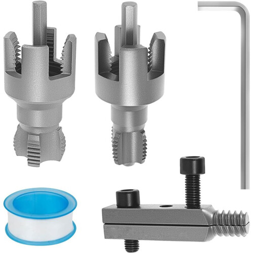 Integrated Internal & External Pipe Threading Tool, Pipe Thread Cutting Tool, for Electric Drill (1/2&3/4inch)