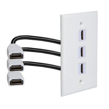 3 3D 4K 60Hz -Compatible Wall Plate, -Compatible 2.0 Female to Female Adapter for Home Theater, DVD