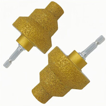 2pcs Diamond Step Drill Bit(20mm/35mm/50mm)-M10 Thread Hole Opener for Tile,Concrete-Chamfer&Polish with Angle Grinder