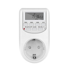 EU-Stecker-Zeitschaltuhr, Digitale Steckdose, Energiesparend, Einstellbar, Küchen-Timer-Steckdose, Programmierbare Zeitschaltuhr