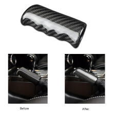Car Carbon Fiber Handbrake Cover Grip Handle Lever Brake Handle Cover for   G Class W463 W464 G500 AMG G63