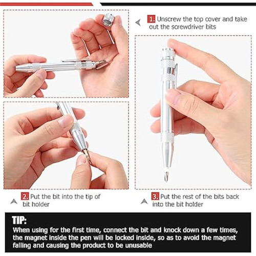 36pcs Pen Screwdriver Multitool Handy Tool Magnetic Pocket Screwdriver Multi Precision Function for  Gadgets Repair