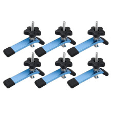 6-Pack T-Track Klem met T-Bouten en Sländer, Aluminiumlegering T-Track Klemmen voor Houtbewerking