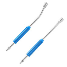 Hogedrukreiniger Verlengstuk 17 Inch, 30 Graden Gebogen Hogedrukreiniger voor Dakgoten, 1/4 Inch Snelkoppeling, 2-Pack