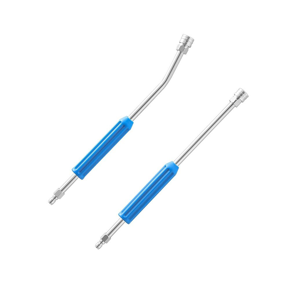 Pressure Washer Extension Wand 17 Inch,30 Degree Curved Pressure Washer Wand For Gutter, 1/4Inch Quick Connect, 2 Pack 4712172002053