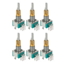 6X EC11EBB24C03 Dual Axis Encoder with  30 Positioning Number 15 Pulse Point Handle 25mm