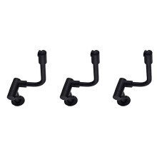 3X Miscelatore Singolo per Acqua Fredda Un Parete Nera Girevole Un 360 Gradi per Lavabo Nel Ottone Massiccio Lavello da Cucina Rubinetto per Vasca Mop