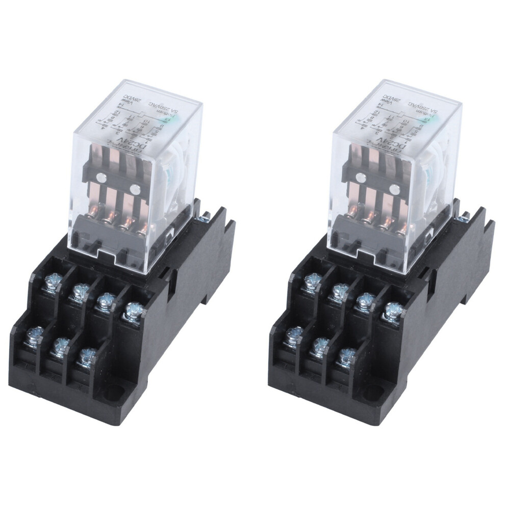 2X 24V Coil Volt 4Pdt 14 Pin Terminal Electromagnetic Relay Hh54p 4713933432959