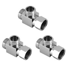 3X Messing 3 Wege Wasser Umleitungs Adapter Schnelle Installation Bad Dusche Bidet Winkel Ersatz Ventil Anschluss