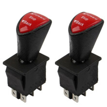 2X Vorwärts-Stopp-Rückwärts DPDT 6Pin Verriegelung Schiebe Wippschalter Rocker KCD4-604-6P Auto Schalter