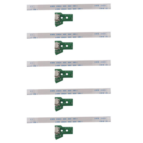 5X for  PS4 Controller USB Charging Port Socket Board JDS-055 5TH V5 12 Pin Cable