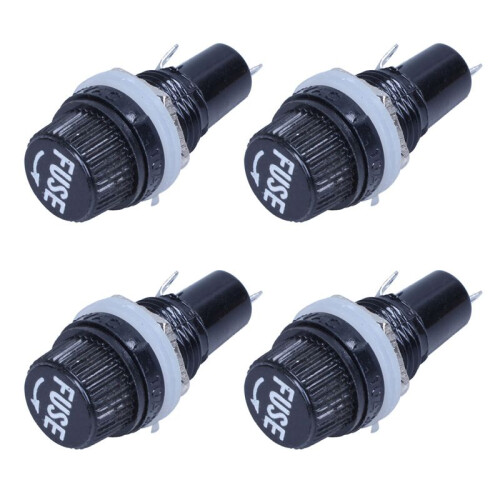 4pcs 12mm Thread with Welding Panel Mount Fuses Holder Socket for Fuses 5X20mm