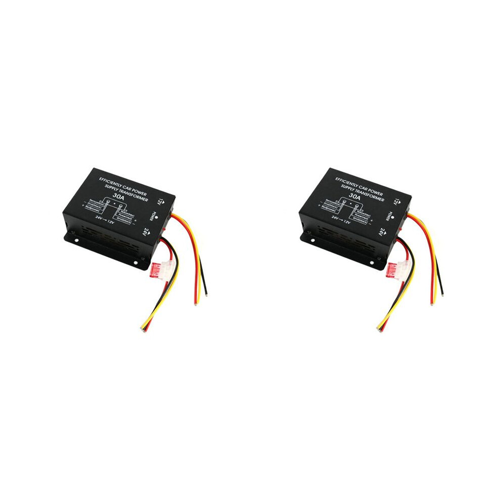 2X 24V To 12V 30A Power Supply Buck Transformer Converter Truck Bus Dvd Audio Modification Efficient Vehicle Power Buck 4713286544286