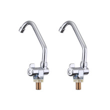 2X Robinet de Camping-Car Pliable Rotatif à Poignée Unique/Mural Robinet de Cuisine de Camping-Car En Cuivre Eau Froide