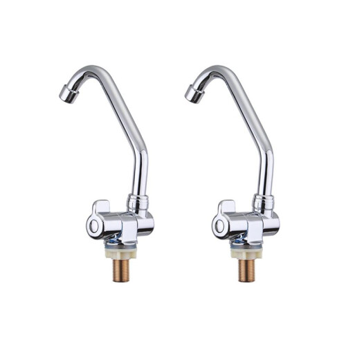 2X Foldable RV Faucet Rotating Single Handle Deck/Wall Mounted RV Kitchen Tap Copper Cold Water 1