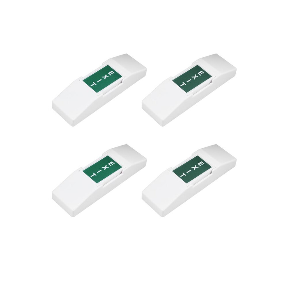 4X Electric Door Emergency Exit Closed Momentary Push Button White/Green 4713933472832