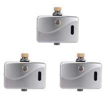 3X Automatic Electric Urinal Flush Valve Sensor&Manual 2 Function Exposed Wall Mount DC6V Urine Flushing
