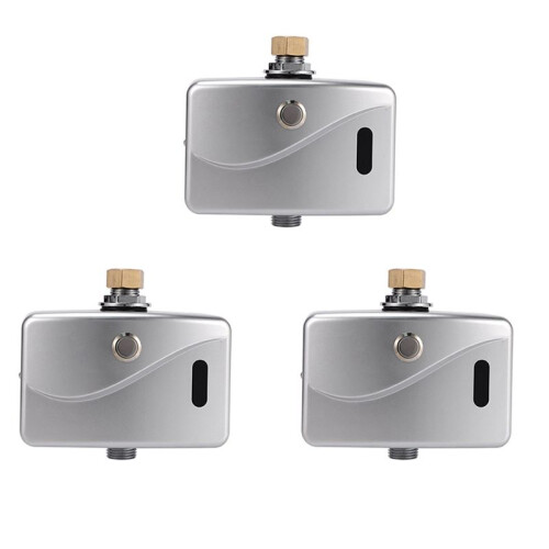 3X Automatic Electric Urinal Flush Valve Sensor&Manual 2 Function Exposed Wall Mount DC6V Urine Flushing 1