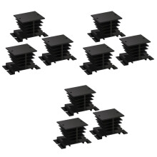 9PCS Heatsink PID Temperature Controller Heat Sink for Solid State Relay and SSR Radiator Module Black for SSR-10,25,40A