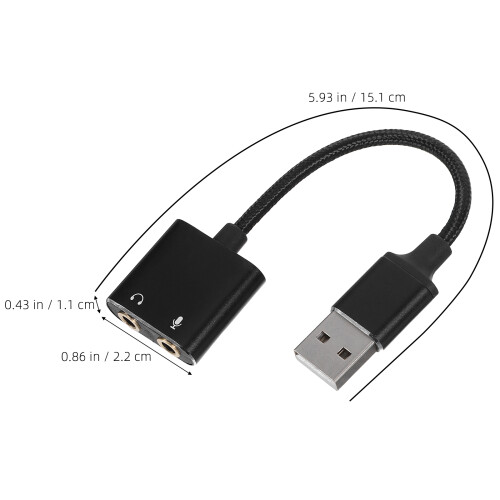 Externer USB Sound Converter Headset Adapter Für Computer Geräte 2