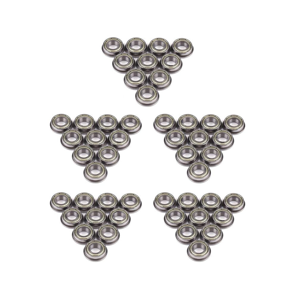 50 Pcs F688zz Flanged Radial Bearings Metal Steel Double Shielded Flange Bearing, 8 X 16 X 5Mm For Motor 4713347664250