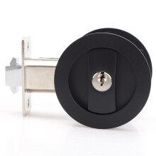 Sliding Pocket Door Lock Black Privacy Round Pocket Door Hardware Black Contemporary Pocket Door Lock with Keys