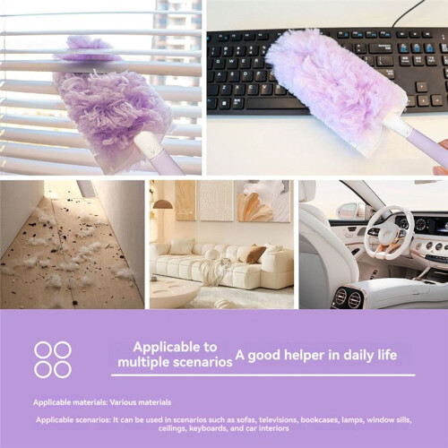 White Peach Scent Duster Electrostatic Adsorption Multi-Function Dust Sweeper Home Use Dust Removal Duster 2