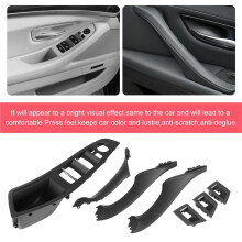 RHD Car Interior Door Handle Inner Door Panel Pull Trim Cover for - 5 Serie F10 F11 520 525 Black RHD