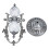 Sanduhr-Timer 15 Min, 22  8,5 cm, helles Zinn 3