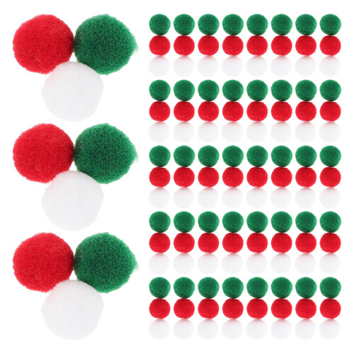 4Stk Farbenfrohe -Pompons Weich Elastisch Für Projekte