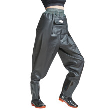 Anglerhose Halb Körper Wader Pants Schwarz Komfort