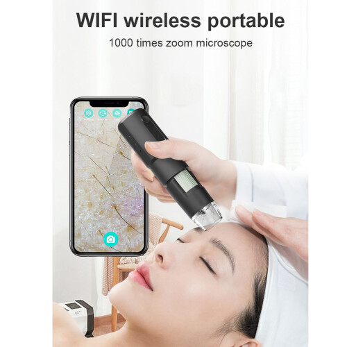 Wireless Digital Microscope 8 LEDs 1000X HD WiFi for Android/iOS/PC 2