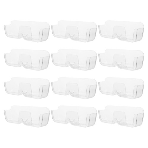 48Pcs Transparent Wall Mounted Glasses Organizer No Drill Installation 2