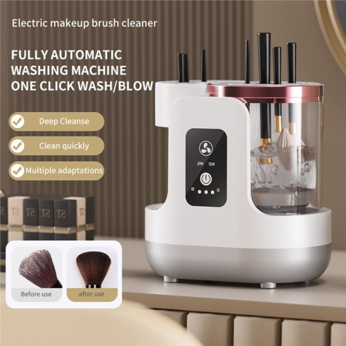 3-in-1 USB Electric Makeup Brush Cleaner with Automatic Quick-Drying Support Device Makeup Brush Cleaning Drying Tool 2