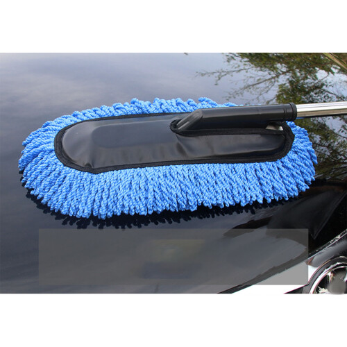 Cepillo extensible para lavado de coches - Mopa de microfibra, azul 2