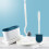Set Toilettenbürste, weich, lang, mit Wandhalter, 4