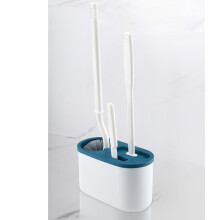 Wand-Toilettenbürsten-Set, weiche Borsten, Blau